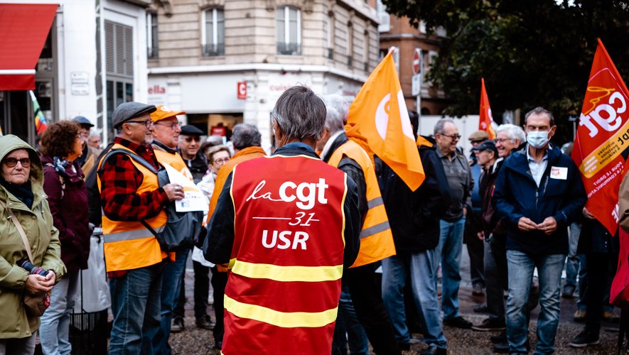 Toulouse : un rassemblement à l'appel des syndicats qui revendiquent "une augmentation immédiate de 10% des retraites et pensions"