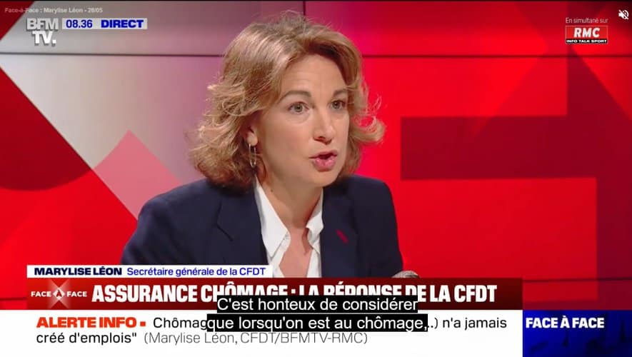 Assurance chômage : "les réformes n’ont jamais créé d’emplois" a assuré Marylise Léon, secrétaire nationale de la CFDT
